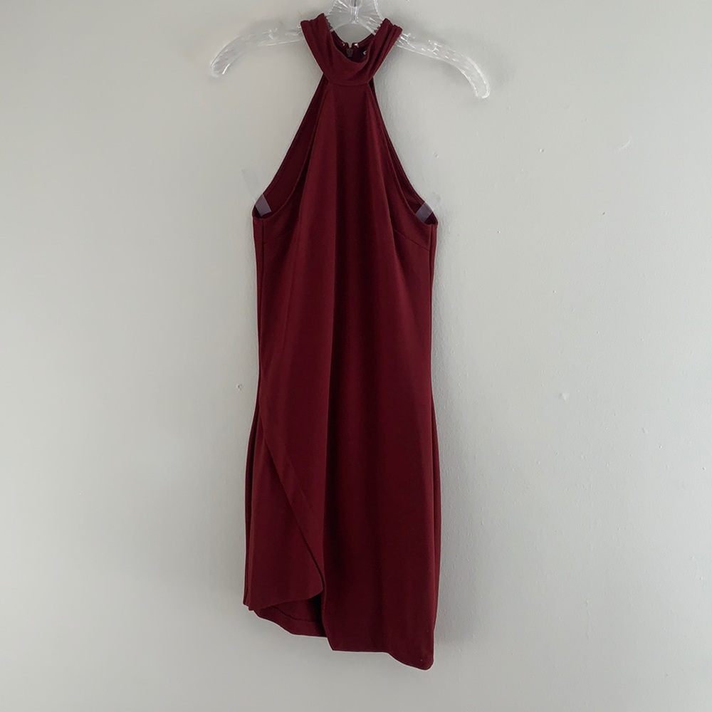 Express fitted maroon dress